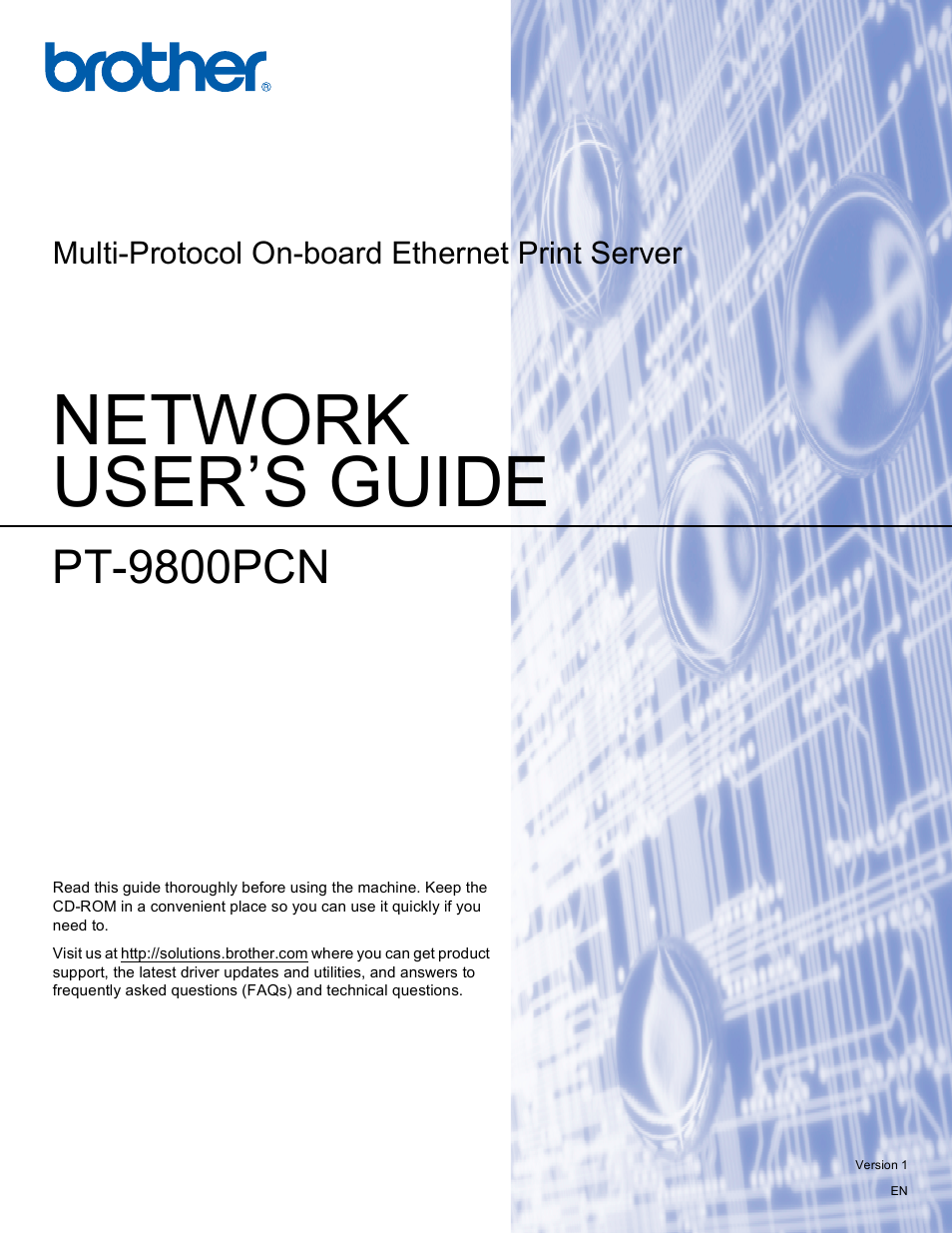 Brother PT-9800PCN User Manual | 42 pages