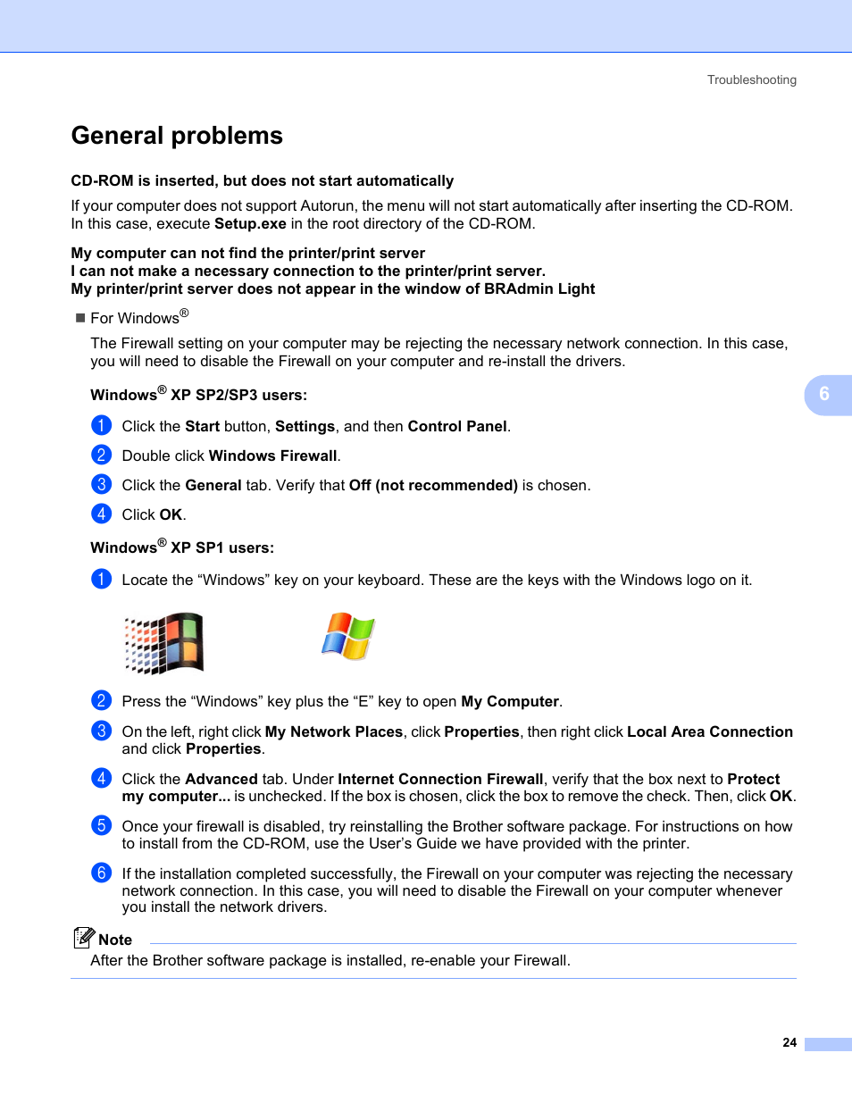 General problems | Brother PT-9800PCN User Manual | Page 29 / 42