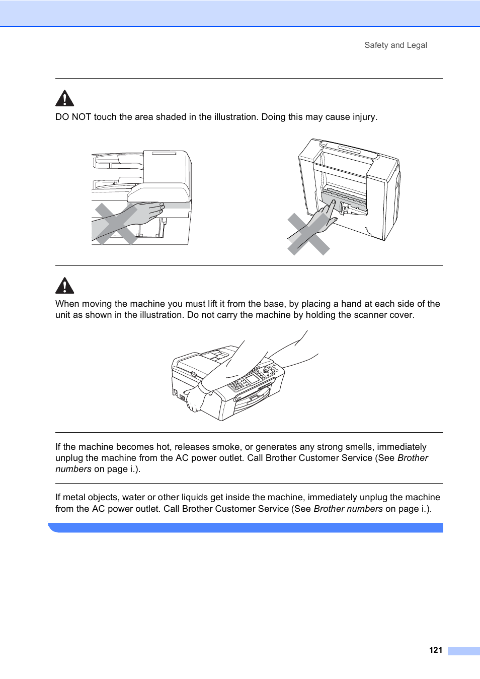 Safety and legal 121 | Brother MFC-665CW User Manual | Page 137 / 217
