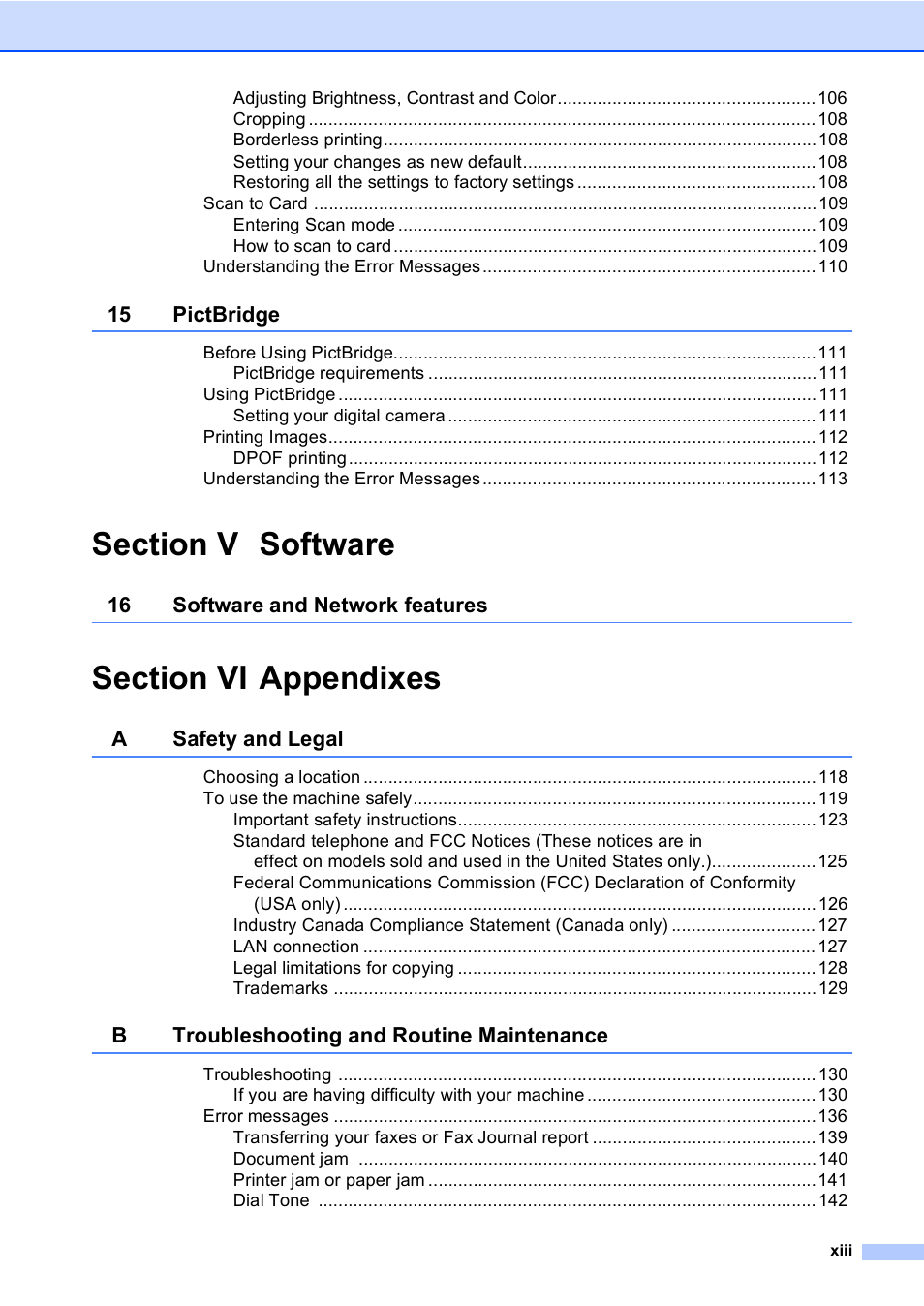 Brother MFC-665CW User Manual | Page 15 / 217
