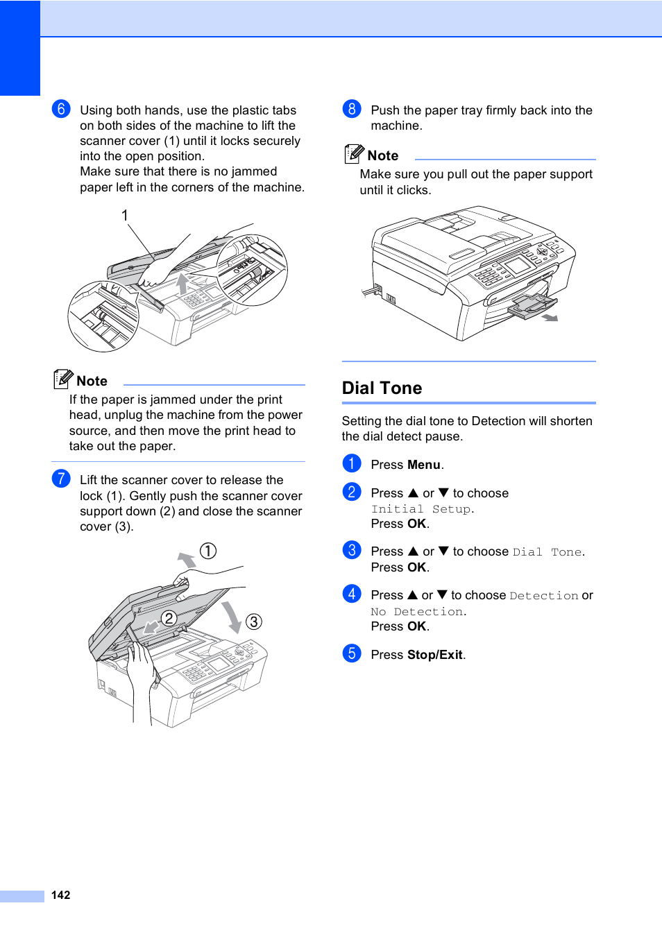 Dial tone | Brother MFC-665CW User Manual | Page 158 / 217
