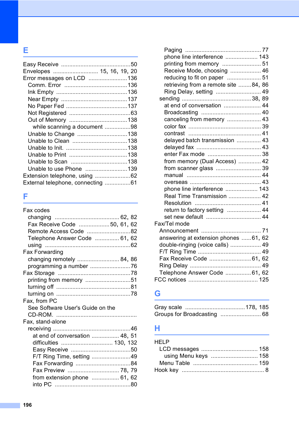 Brother MFC-665CW User Manual | Page 212 / 217