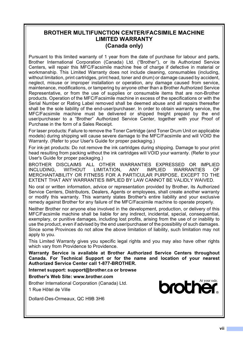 Brother MFC-665CW User Manual | Page 9 / 217