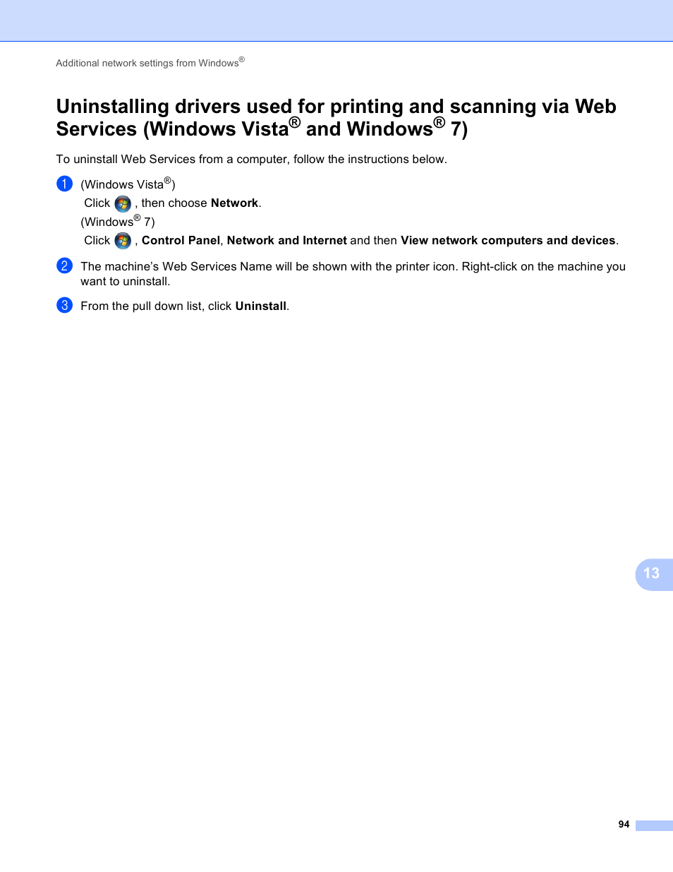 Windows vista, And windows | Brother MFC-J4710DW User Manual | Page 100 / 110