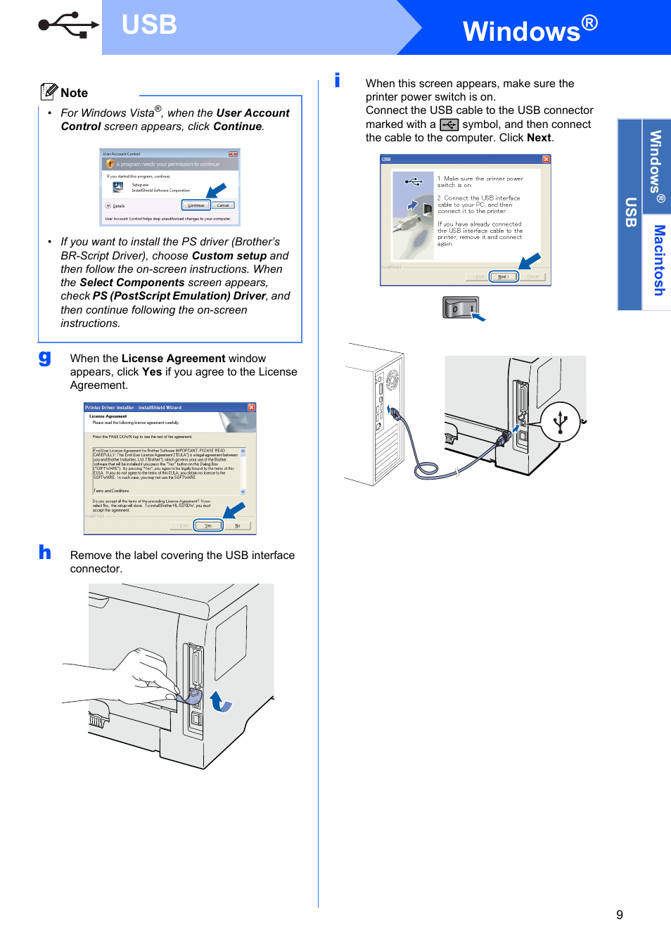 Windows | Brother HL 5370DW User Manual | Page 9 / 55