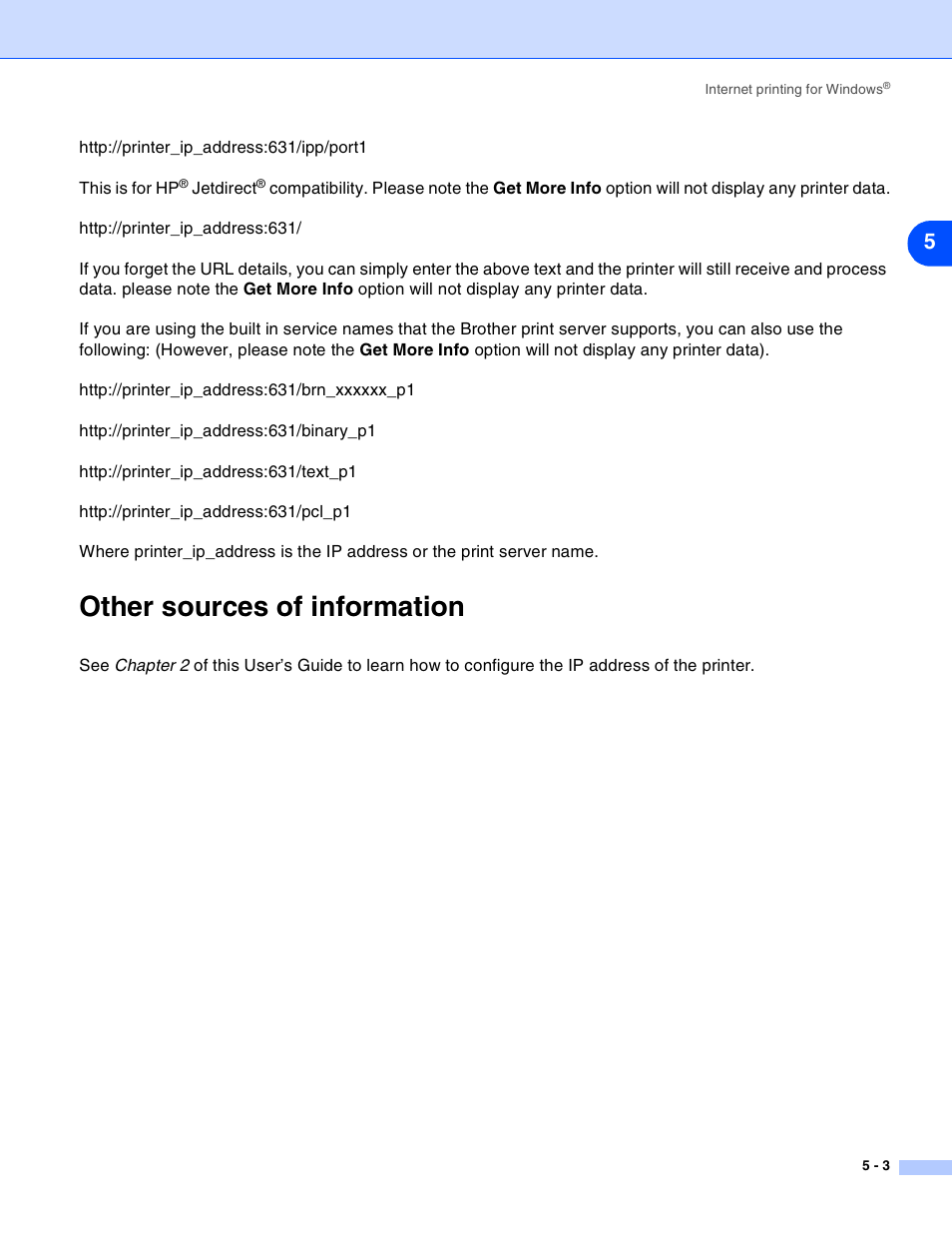 Other sources of information, Other sources of information -3 | Brother HL-2070N User Manual | Page 31 / 55