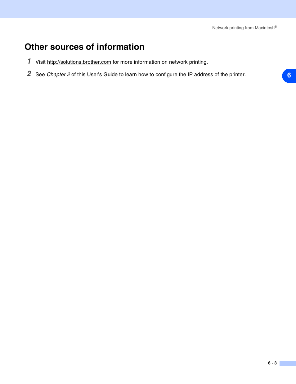Other sources of information, Other sources of information -3 | Brother HL-2070N User Manual | Page 34 / 55