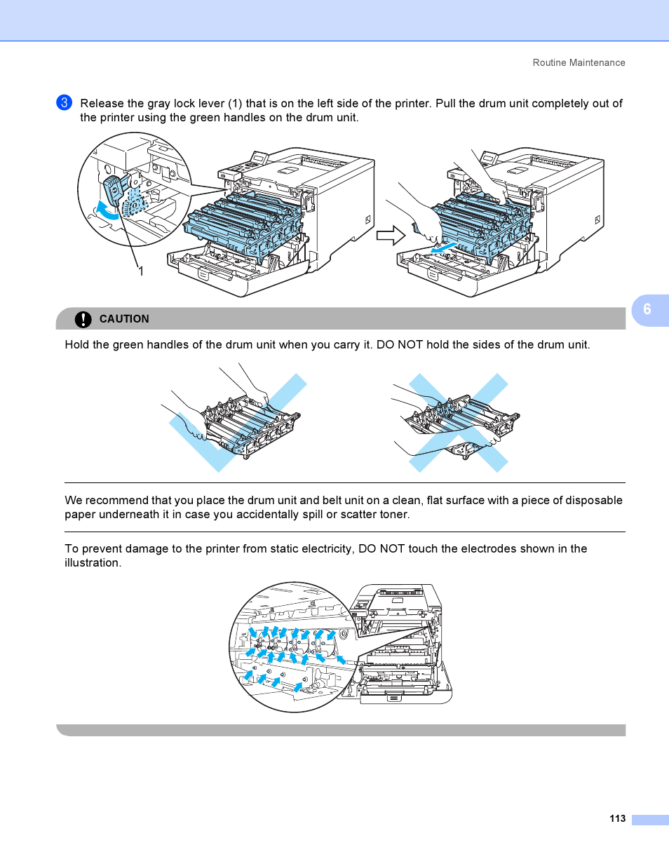 Caution | Brother HL-4040CDN User Manual | Page 122 / 211