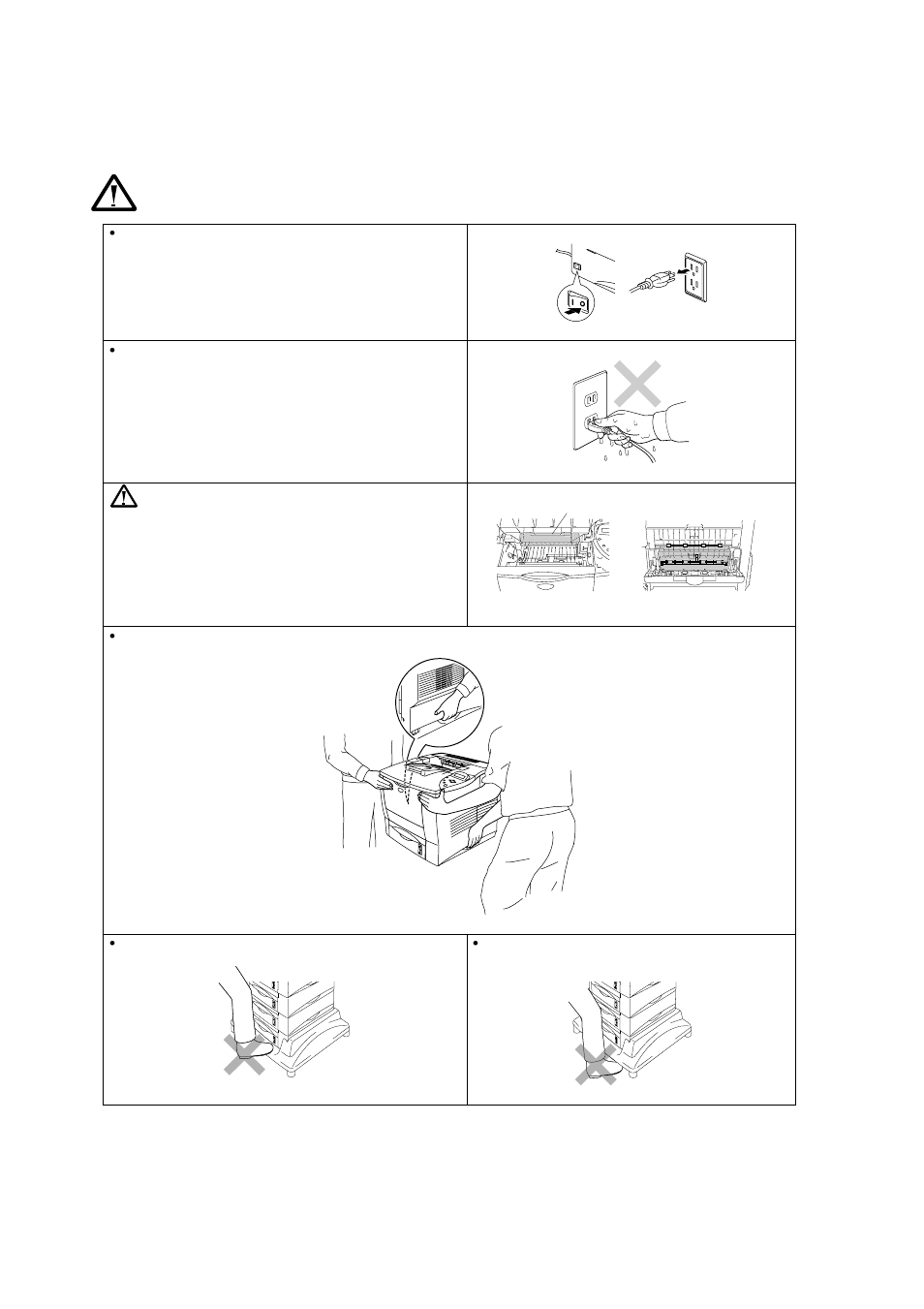 To use the printer safely | Brother HL-2460 User Manual | Page 3 / 245