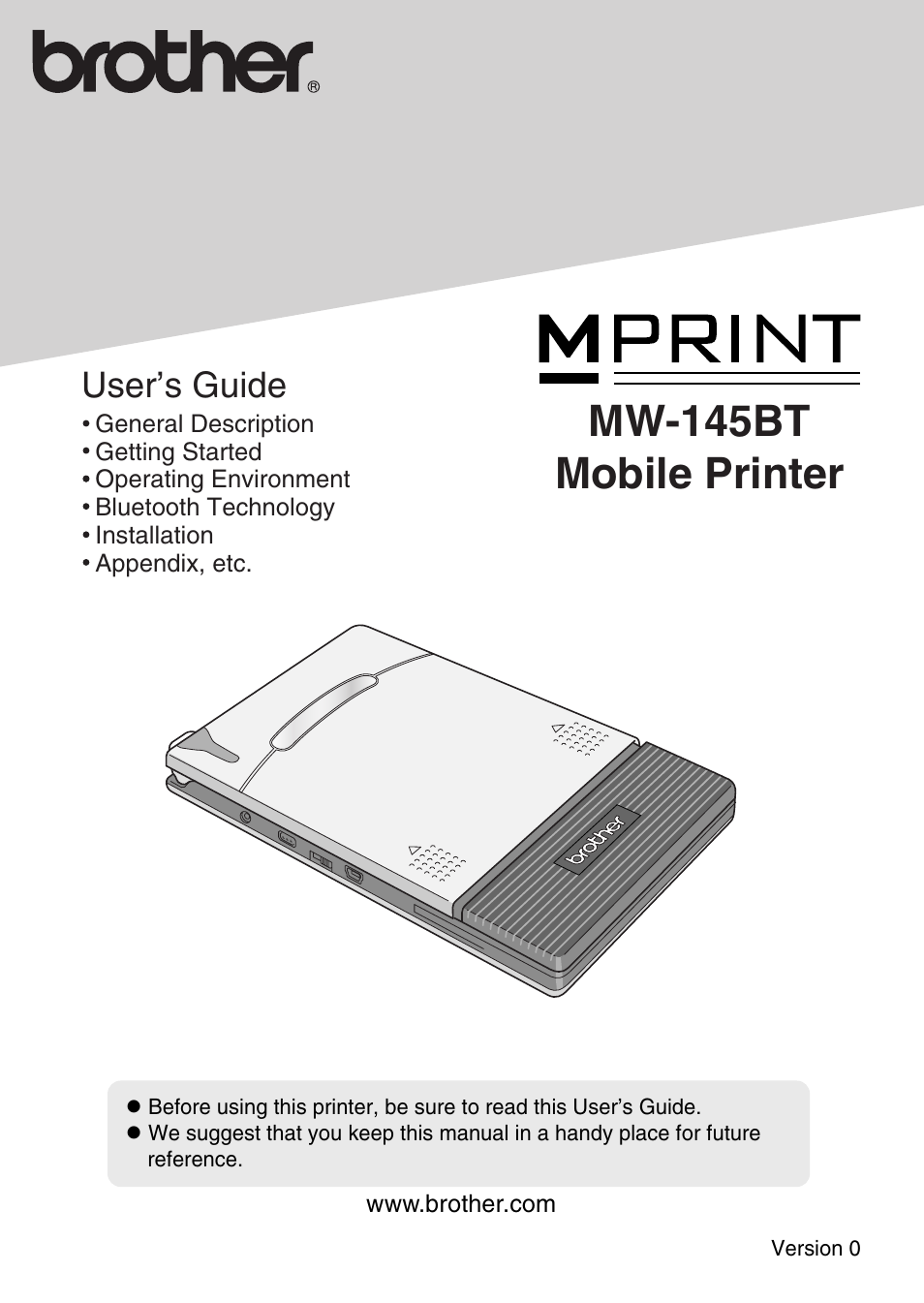 Brother MW-145BT User Manual | 55 pages