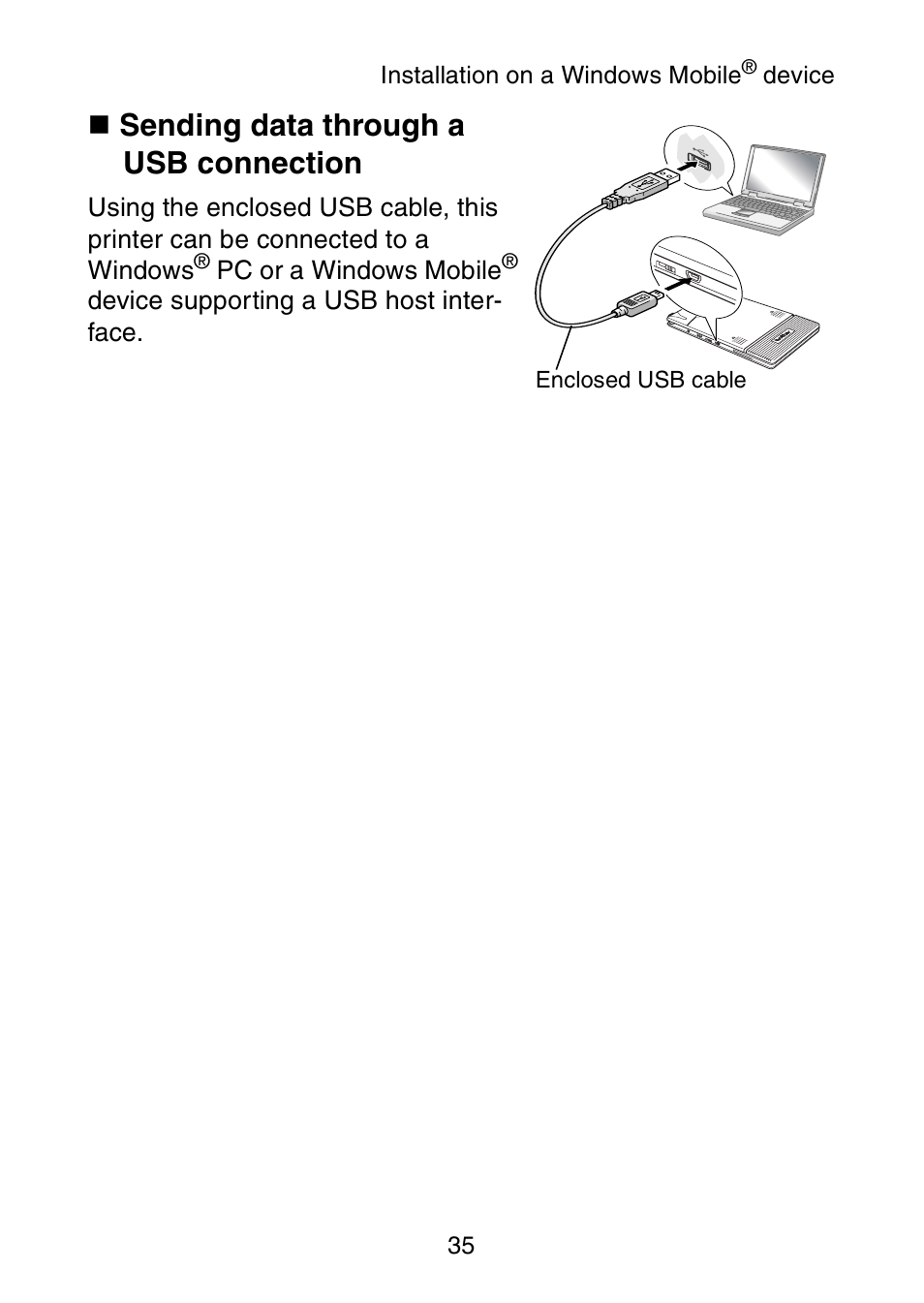 Sending data through a usb connection | Brother MW-145BT User Manual | Page 48 / 55