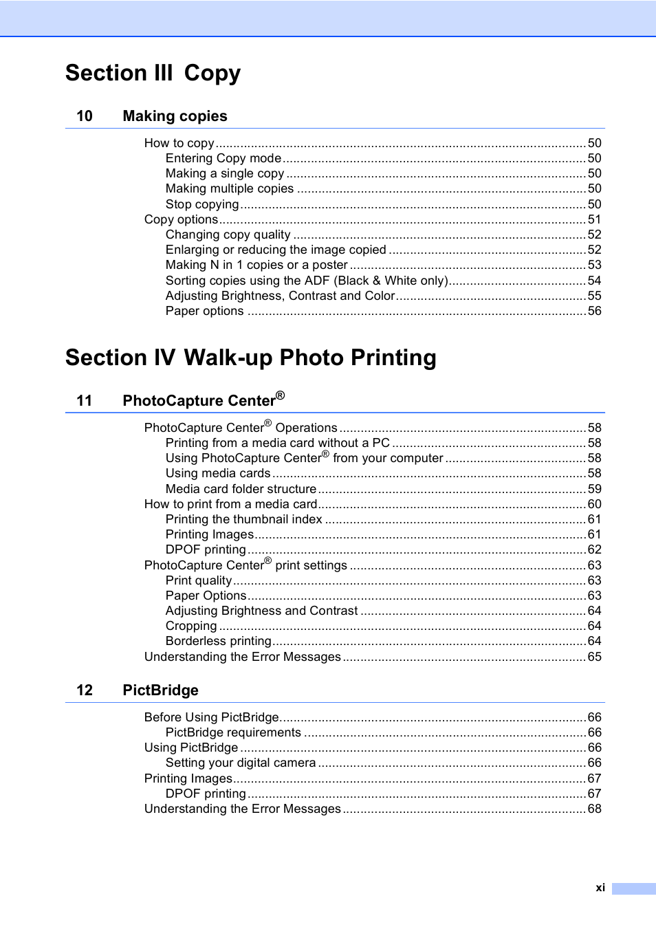 Brother MFC-240C User Manual | Page 13 / 149