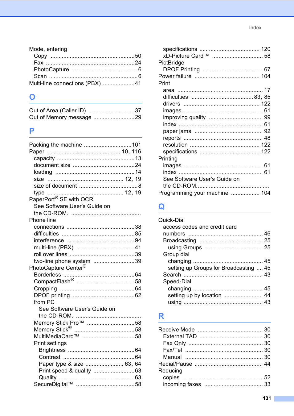 Brother MFC-240C User Manual | Page 146 / 149