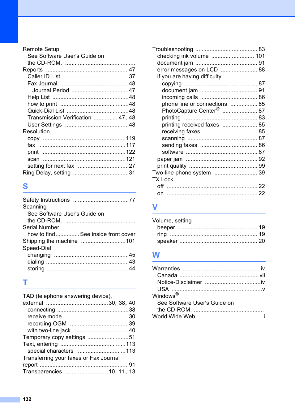 Brother MFC-240C User Manual | Page 147 / 149