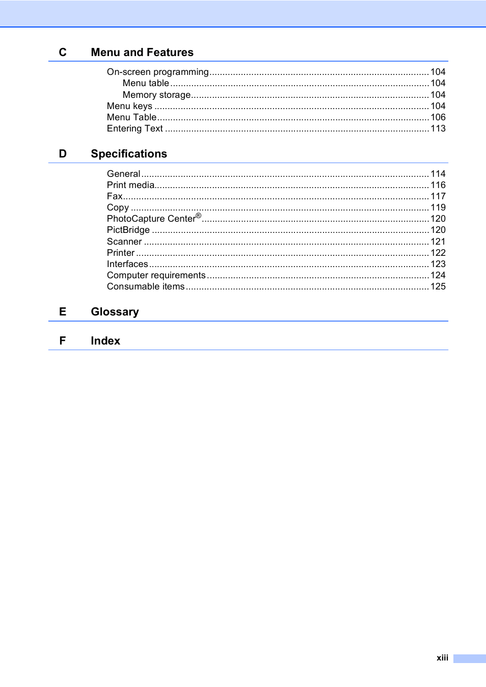 Brother MFC-240C User Manual | Page 15 / 149