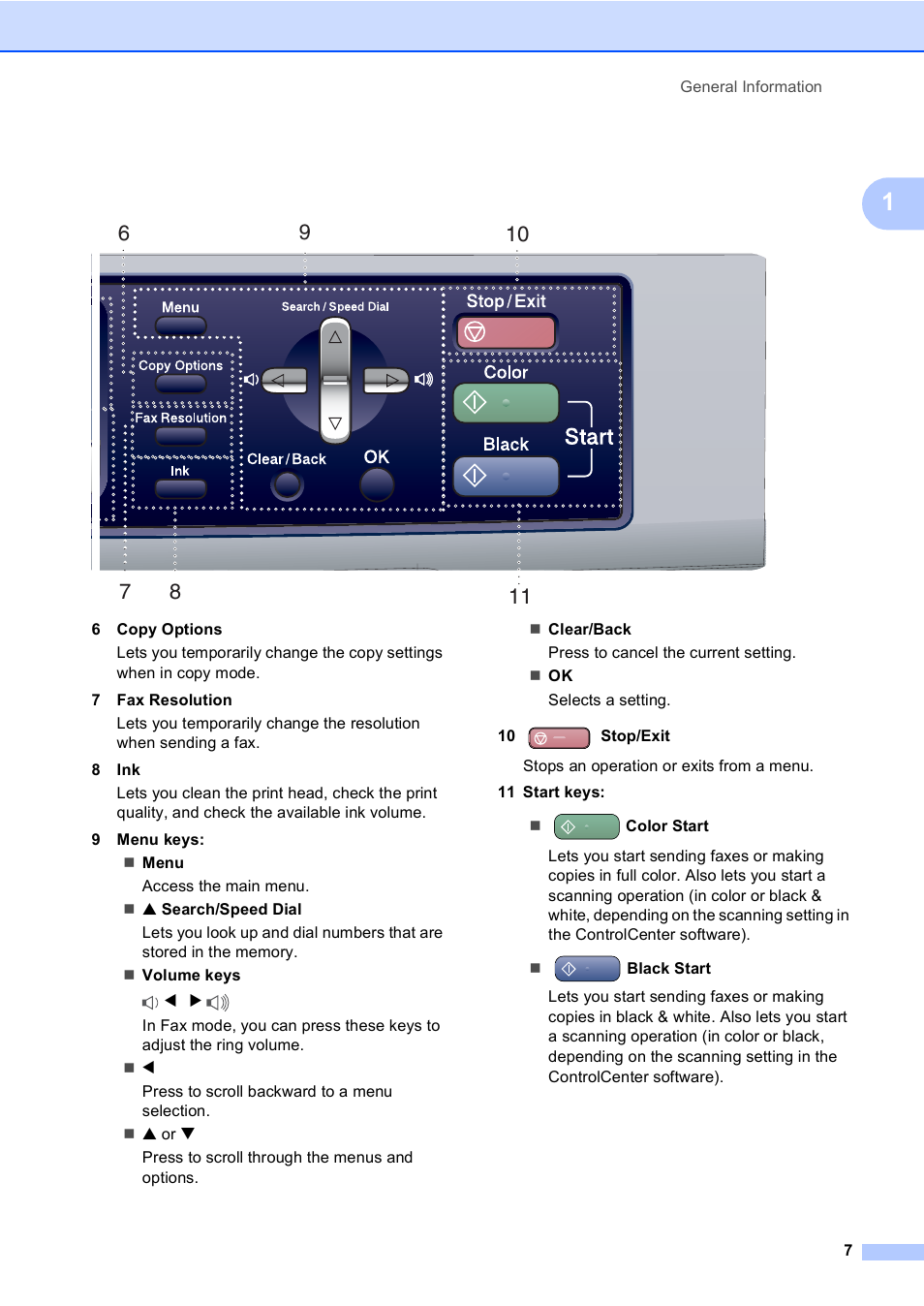 Brother MFC-240C User Manual | Page 22 / 149