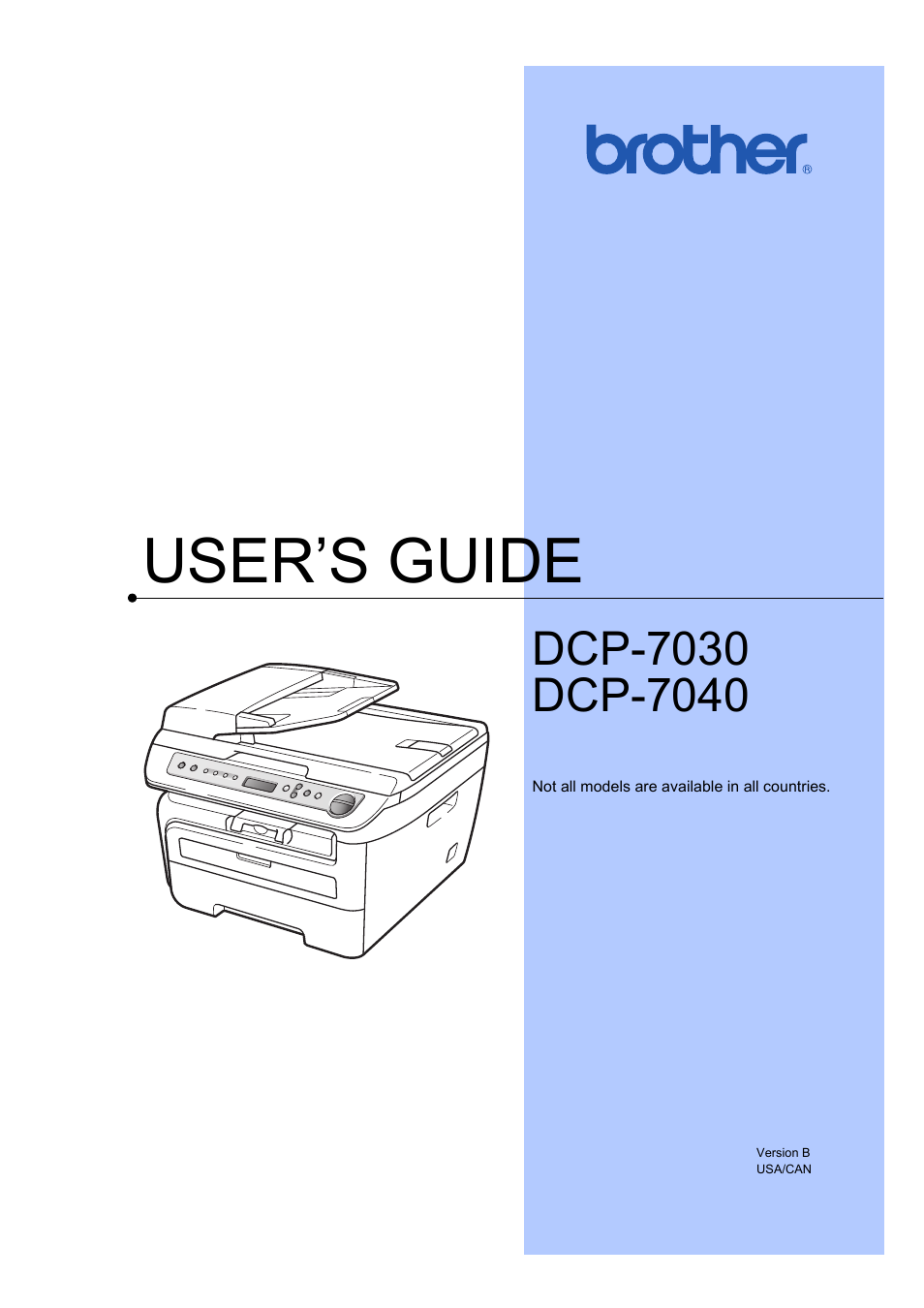 Brother DCP-7040 User Manual | 108 pages