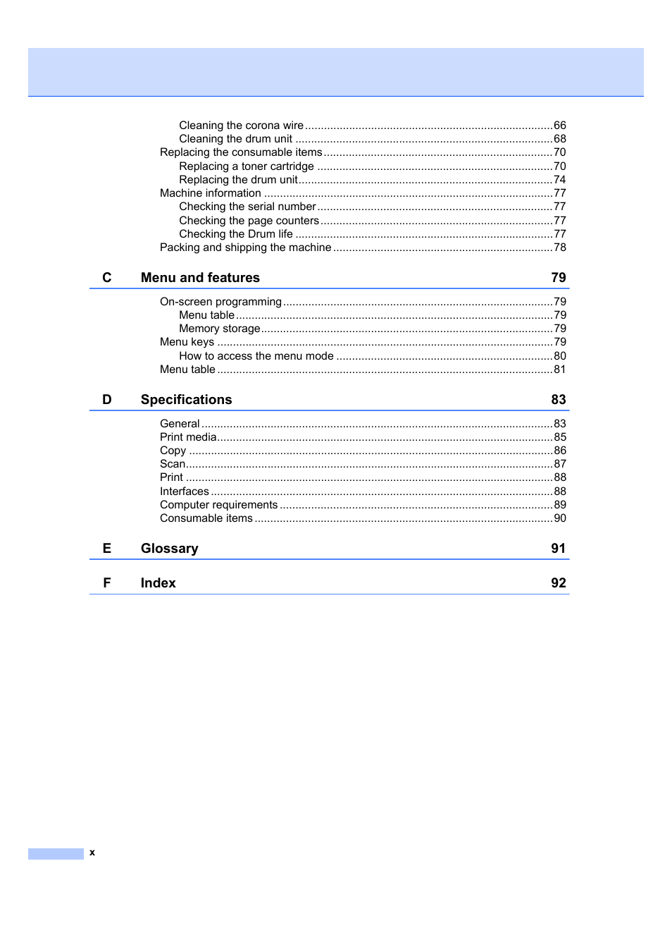 Brother DCP-7040 User Manual | Page 12 / 108