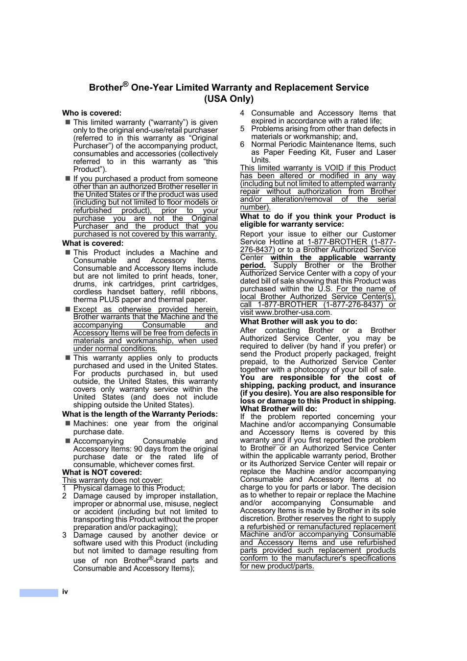 Brother | Brother DCP-7040 User Manual | Page 6 / 108