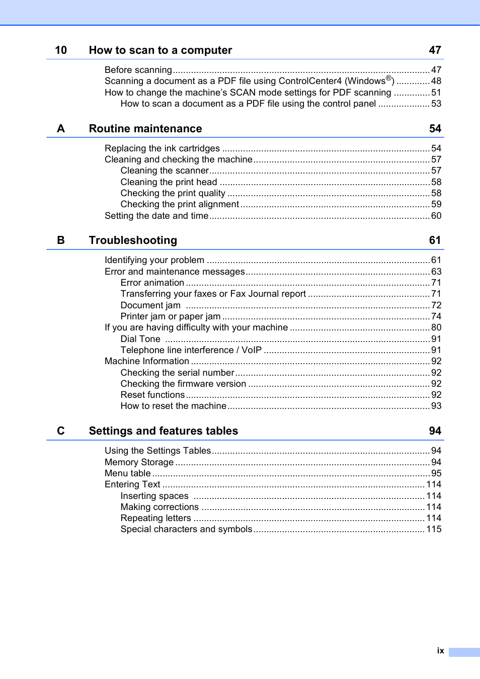 Brother MFC-J450DW User Manual | Page 11 / 143