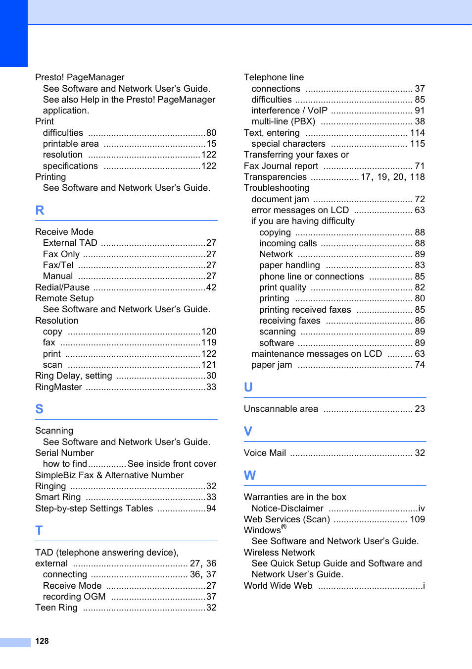 Brother MFC-J450DW User Manual | Page 142 / 143