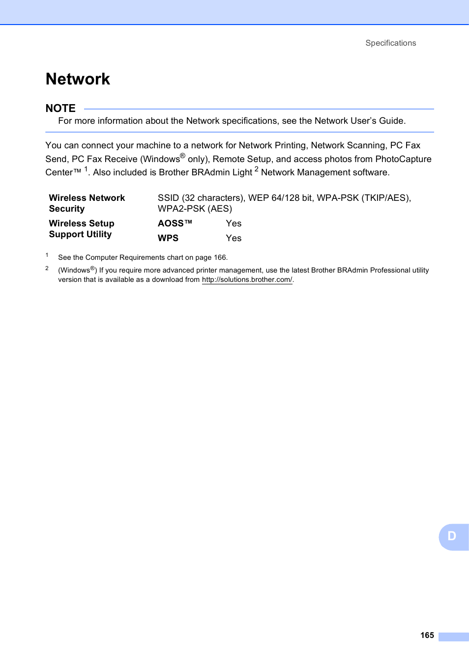 Network | Brother MFC-J4610DW User Manual | Page 179 / 186