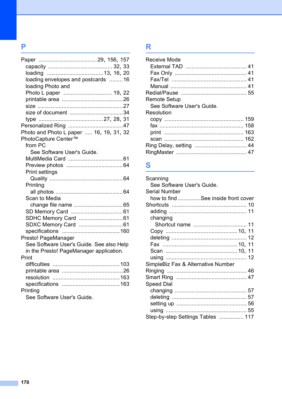 Brother MFC-J4610DW User Manual | Page 184 / 186