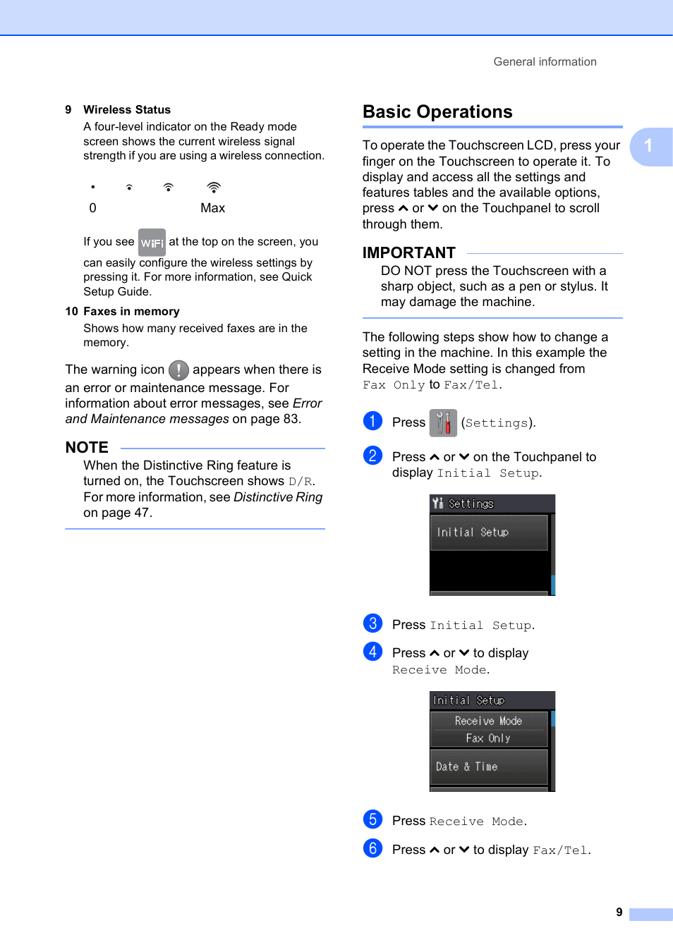 Basic operations, Important | Brother MFC-J4610DW User Manual | Page 23 / 186