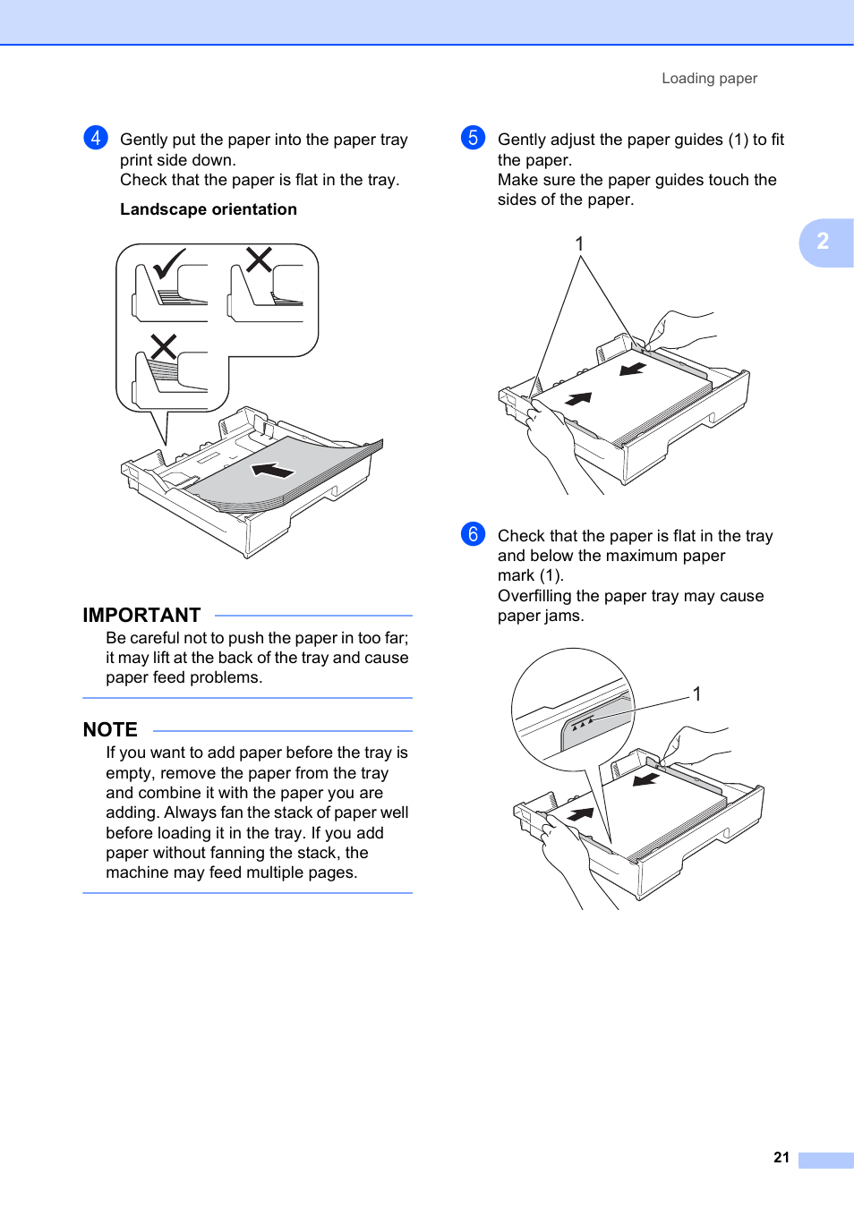 Important | Brother MFC-J4610DW User Manual | Page 35 / 186