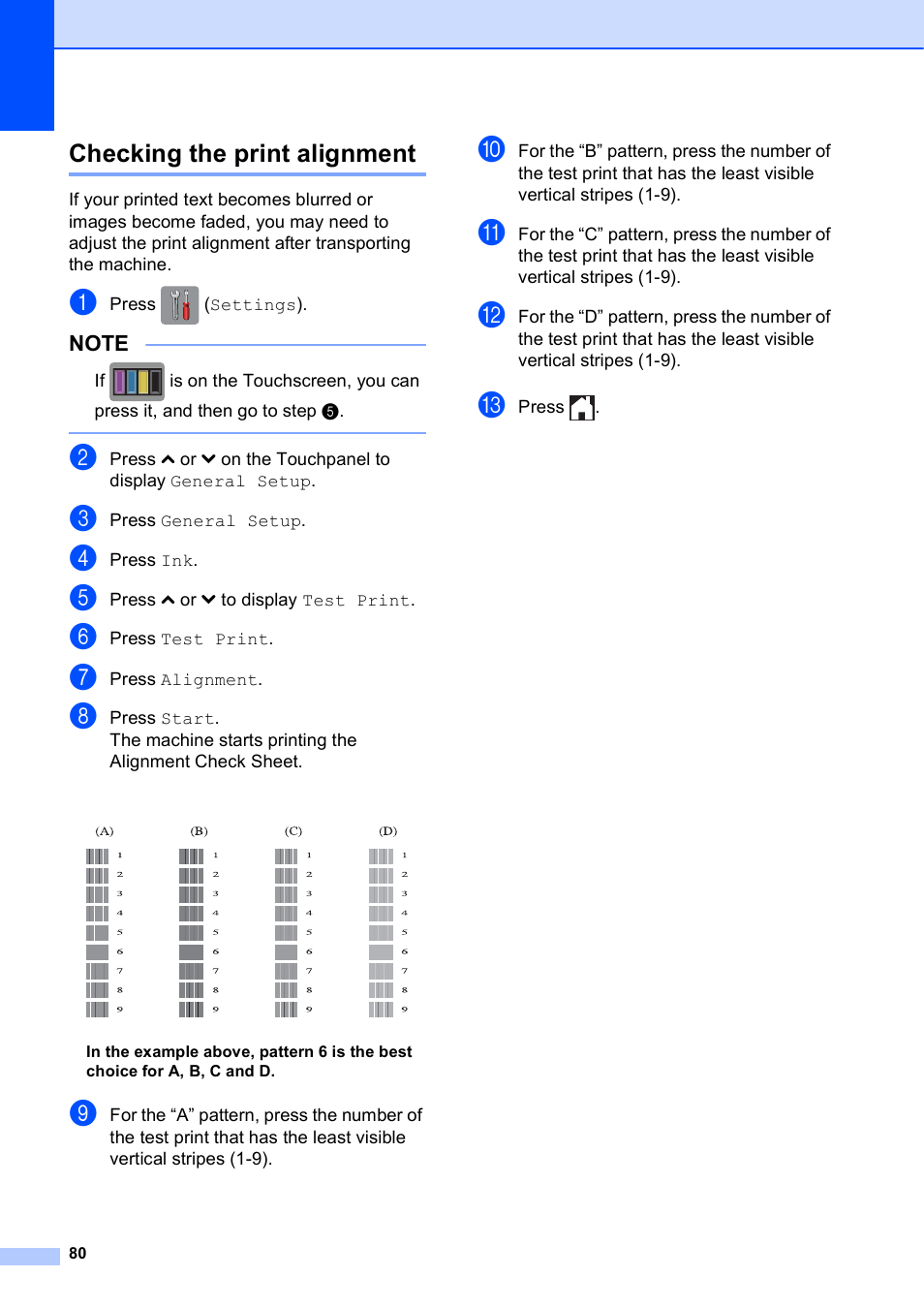 Checking the print alignment | Brother MFC-J4610DW User Manual | Page 94 / 186