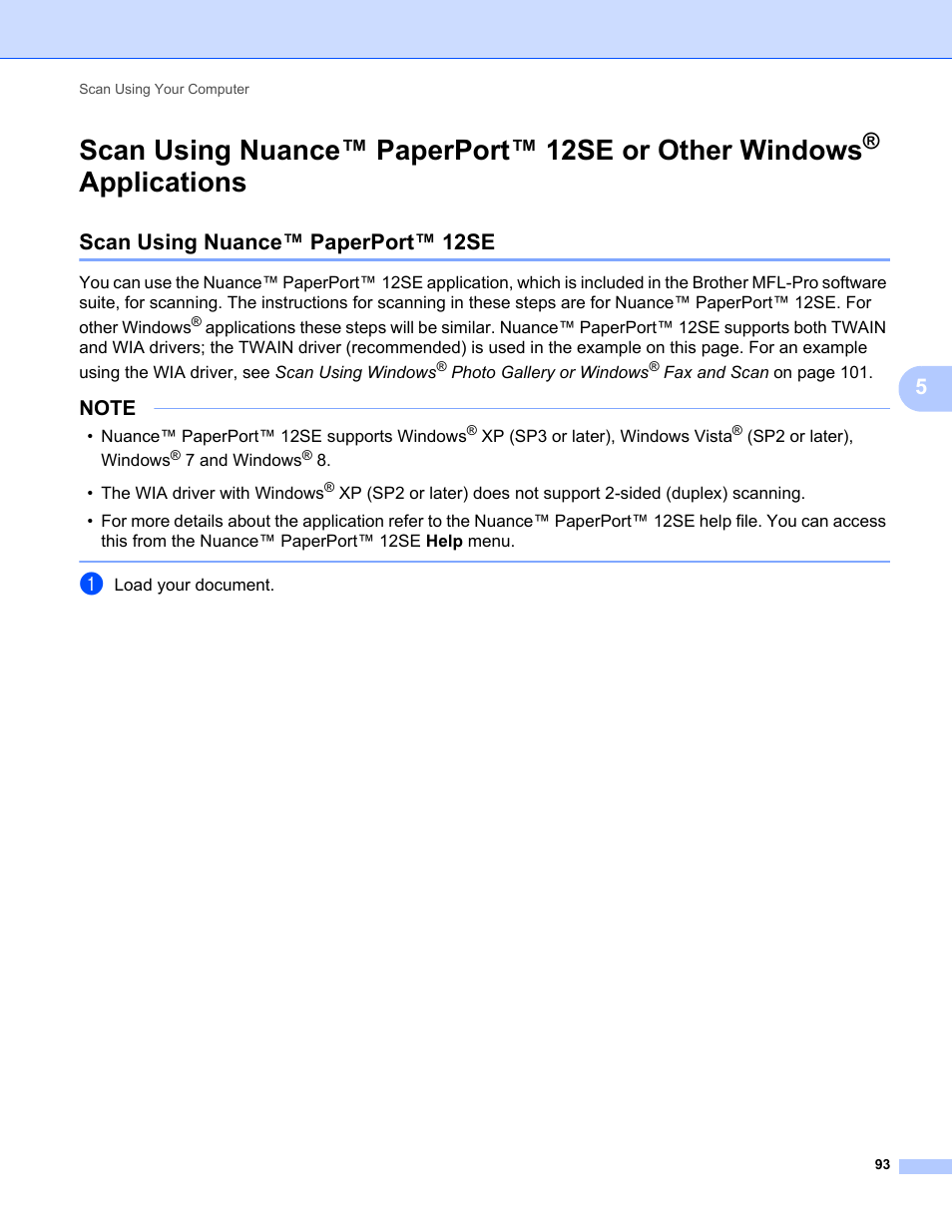 Scan using nuance™ paperport™ 12se, Applications | Brother ADS-1000W User Manual | Page 107 / 246