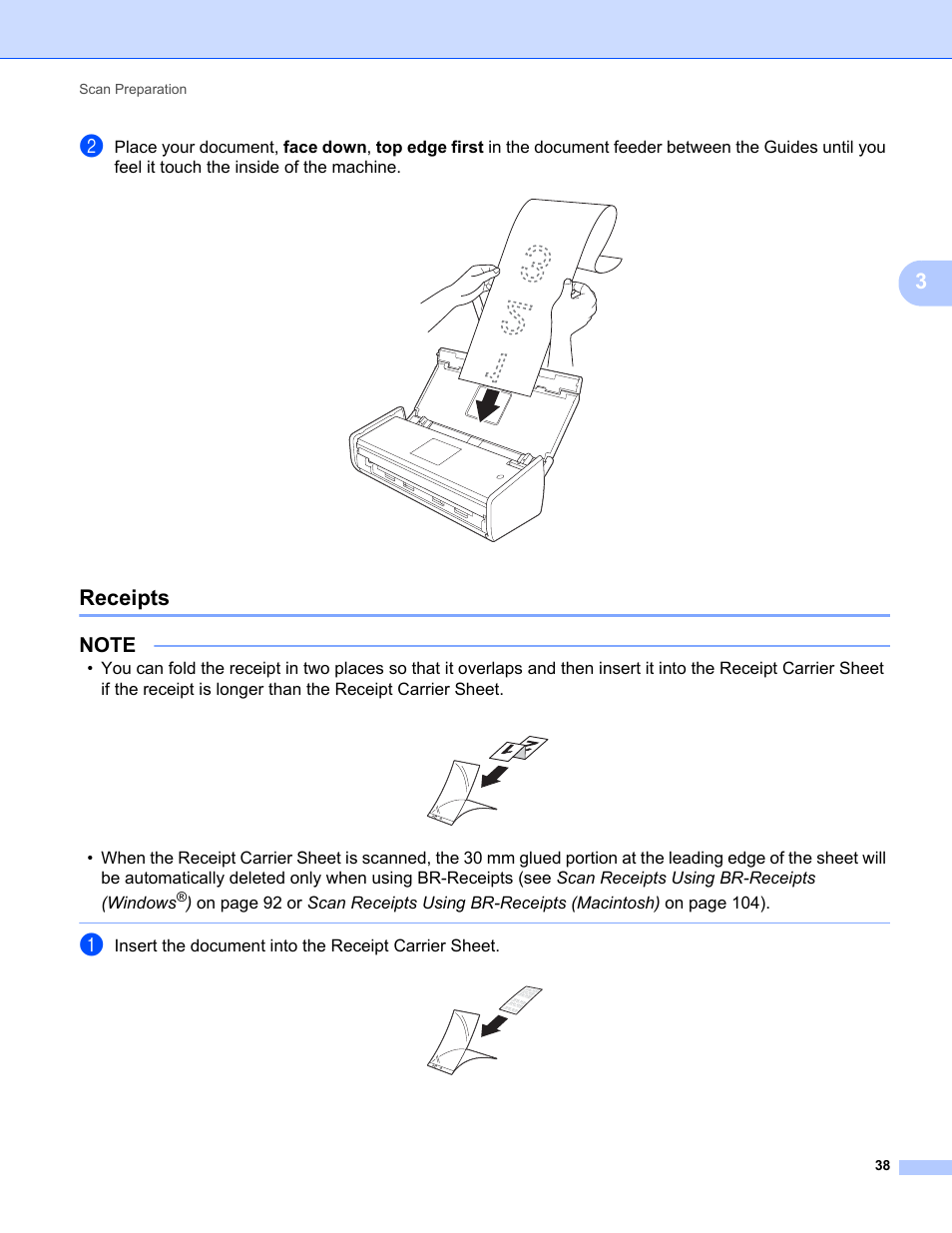Receipts | Brother ADS-1000W User Manual | Page 52 / 246