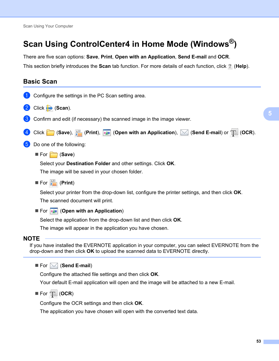 Scan using controlcenter4 in home mode (windows®), Basic scan, Scan using controlcenter4 in home mode (windows | Brother ADS-1000W User Manual | Page 67 / 246