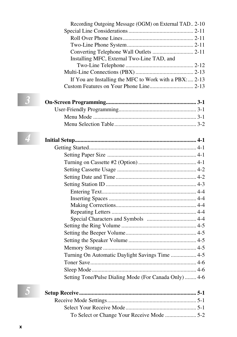 Brother MFC-9800 User Manual | Page 12 / 232