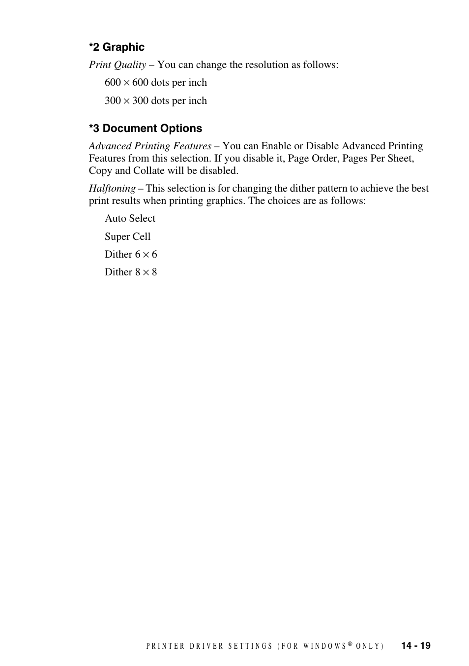 2 graphic, 3 document options, 2 graphic -19 *3 document options -19 | Brother MFC-9800 User Manual | Page 129 / 232