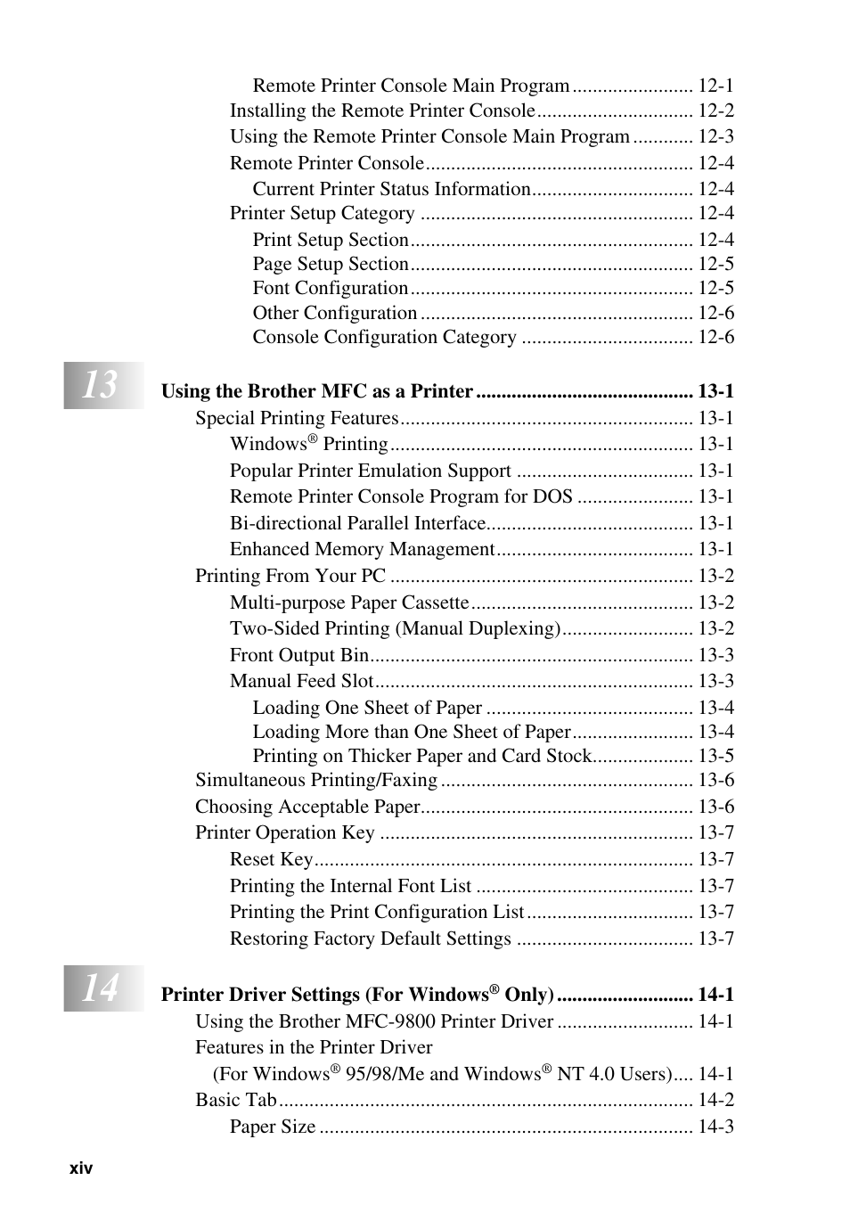 Brother MFC-9800 User Manual | Page 16 / 232