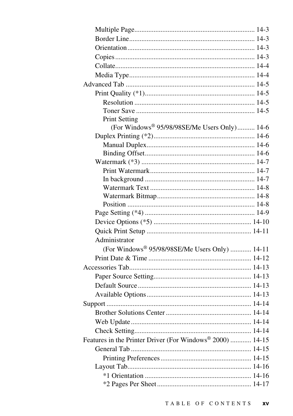 Brother MFC-9800 User Manual | Page 17 / 232