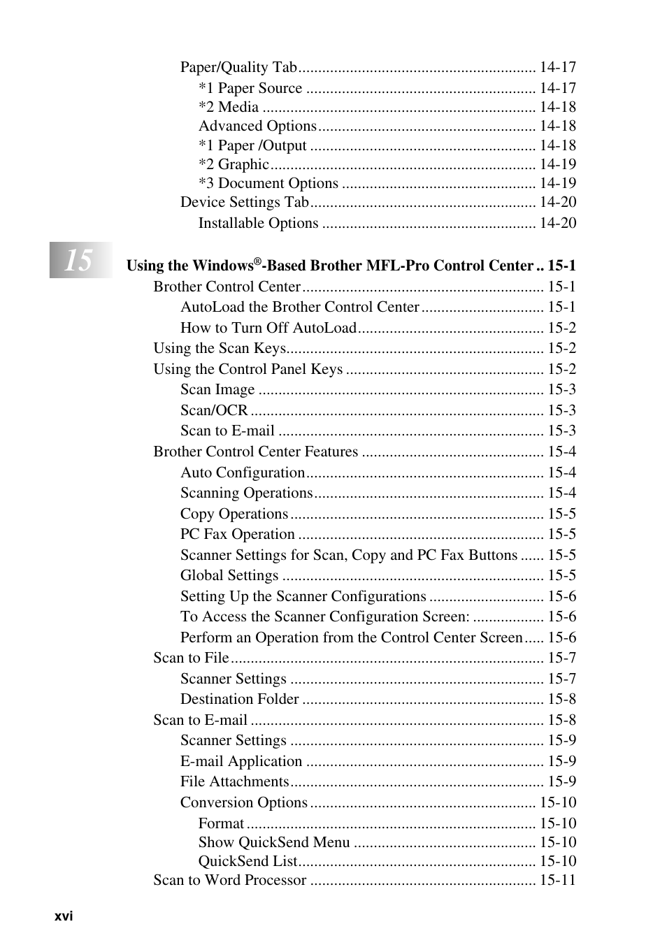 Brother MFC-9800 User Manual | Page 18 / 232