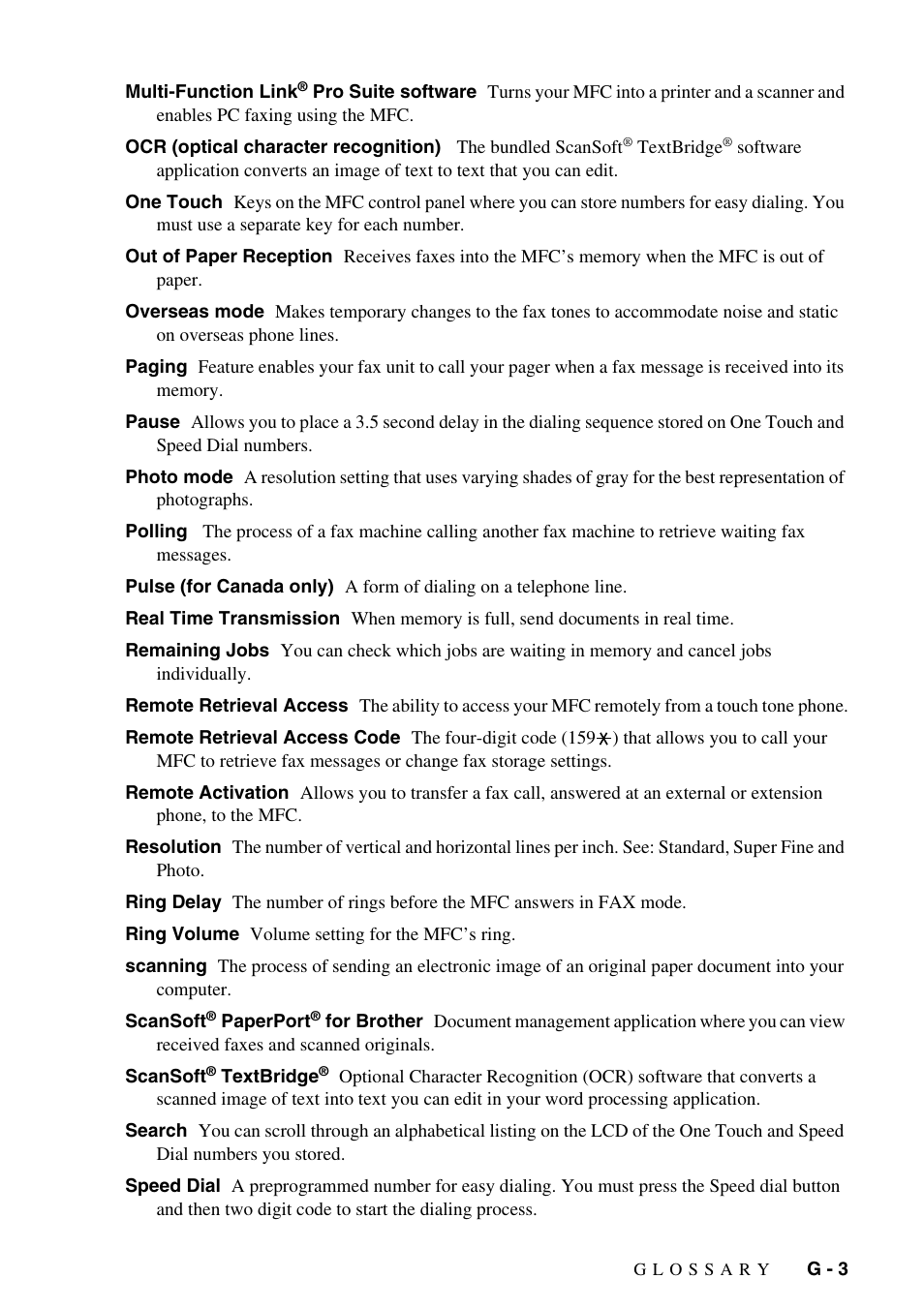 Brother MFC-9800 User Manual | Page 217 / 232