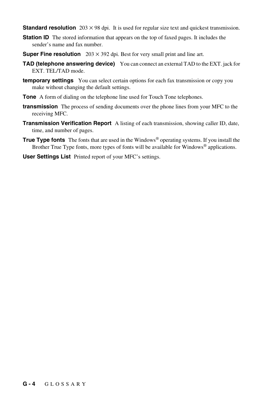 Brother MFC-9800 User Manual | Page 218 / 232