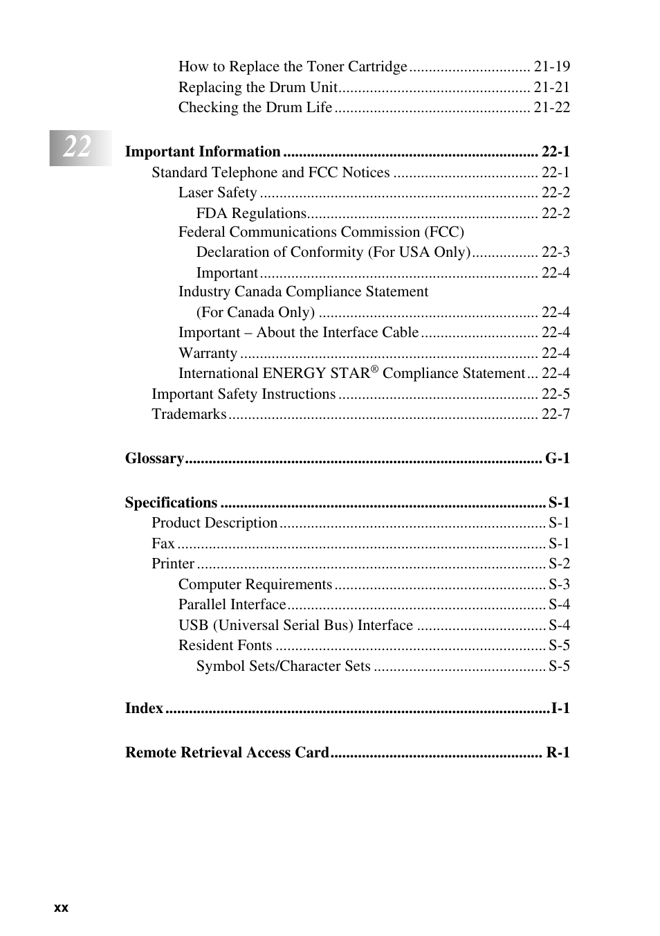 Brother MFC-9800 User Manual | Page 22 / 232