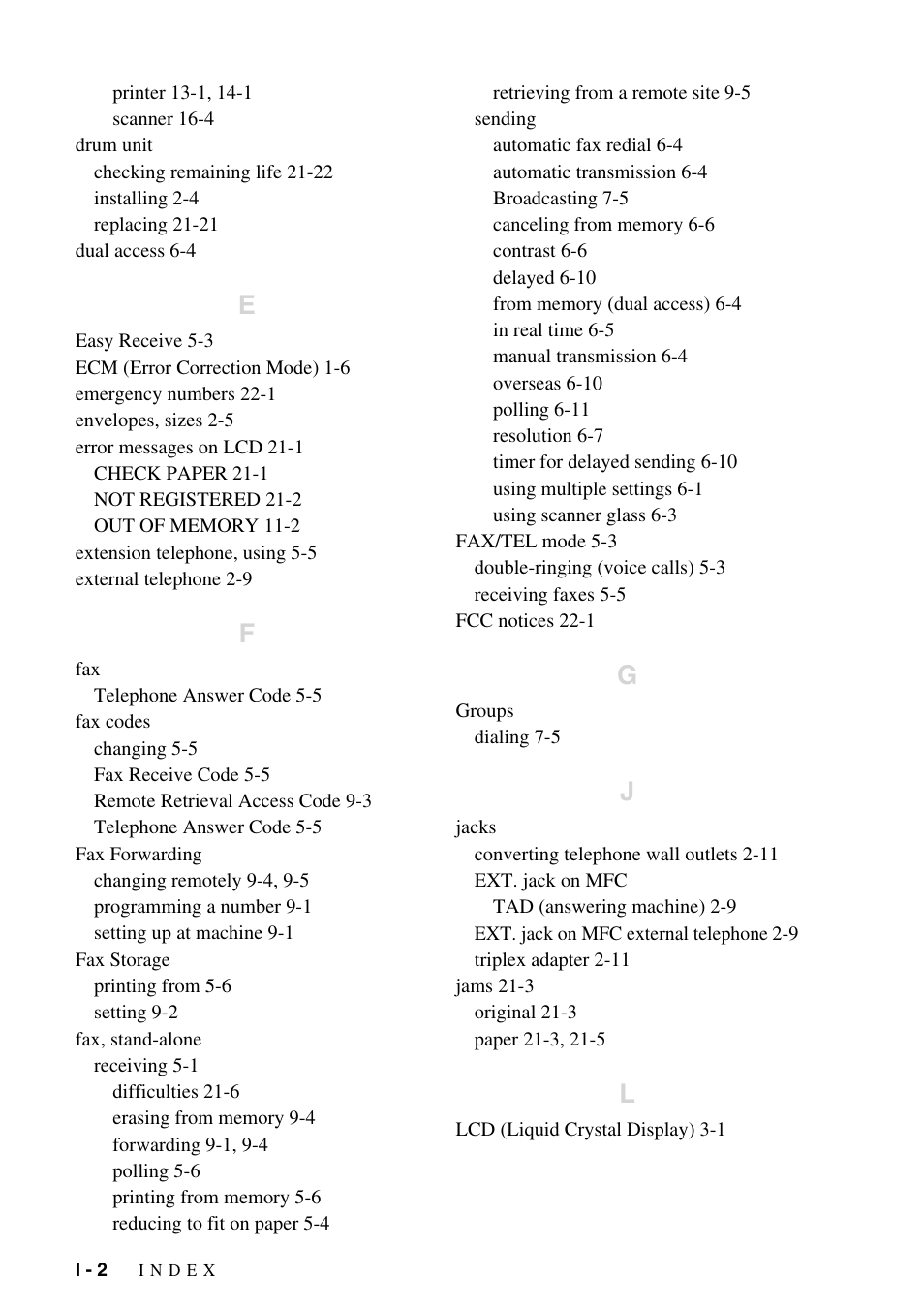 Brother MFC-9800 User Manual | Page 226 / 232