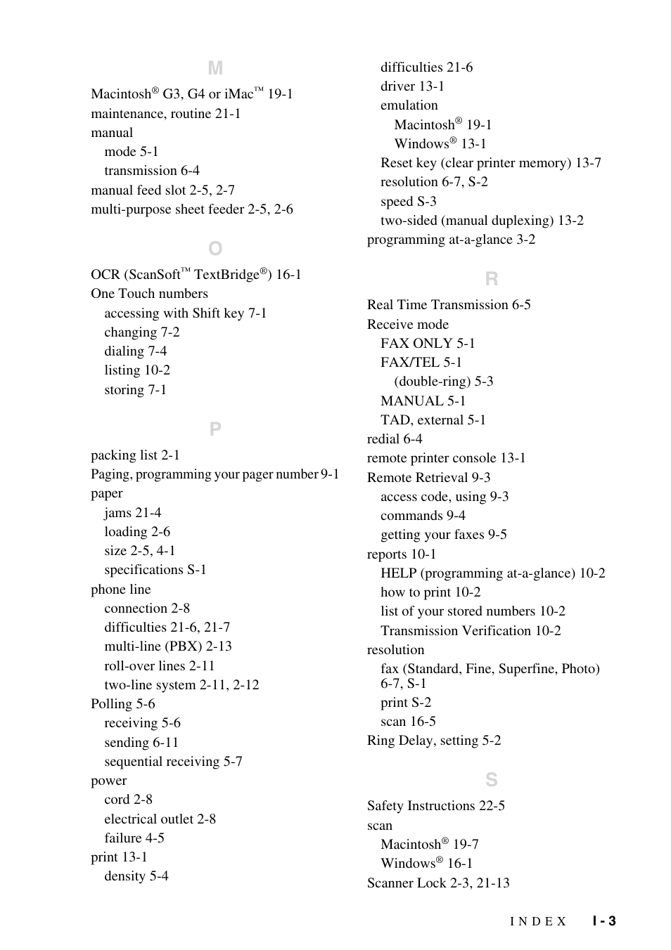 Brother MFC-9800 User Manual | Page 227 / 232