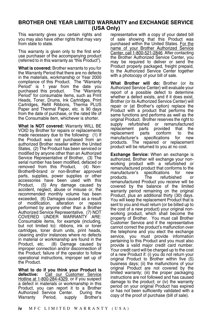 Brother MFC-9800 User Manual | Page 6 / 232