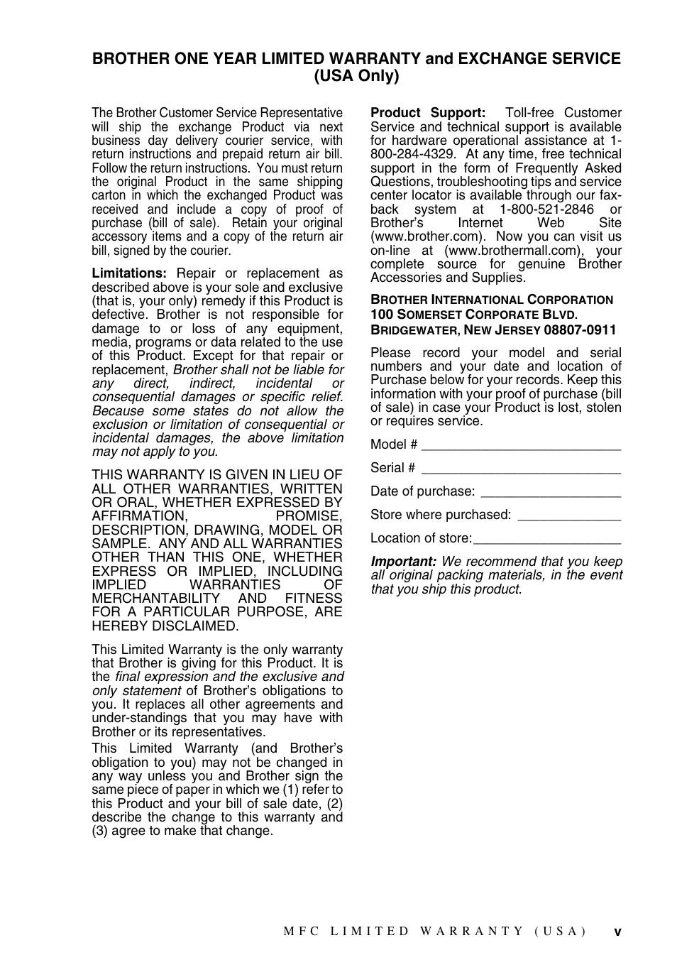 Brother MFC-9800 User Manual | Page 7 / 232