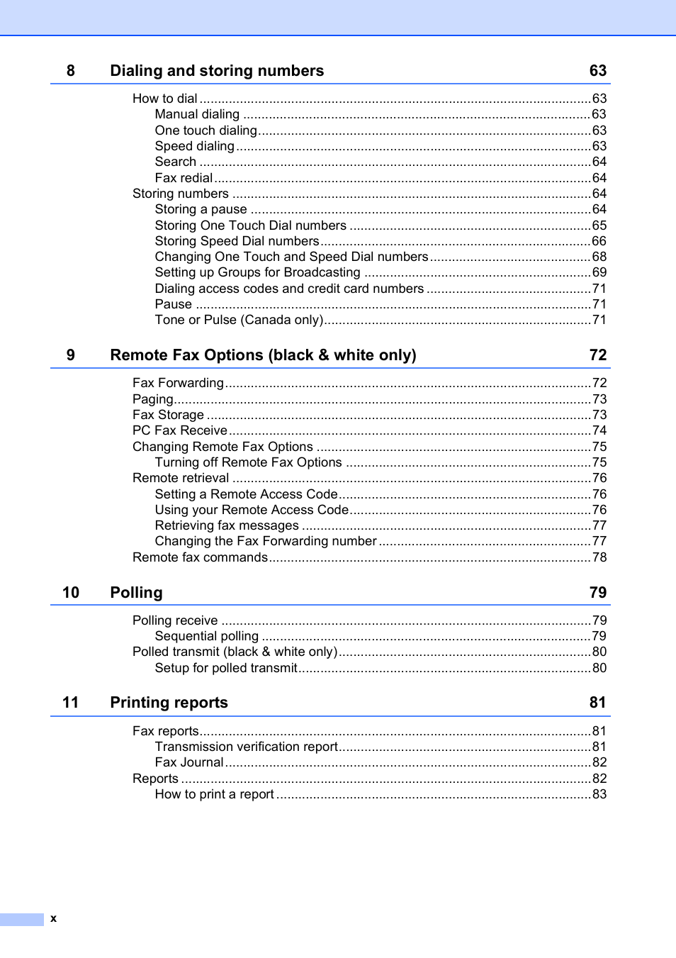 Brother MFC-9120CN User Manual | Page 12 / 264