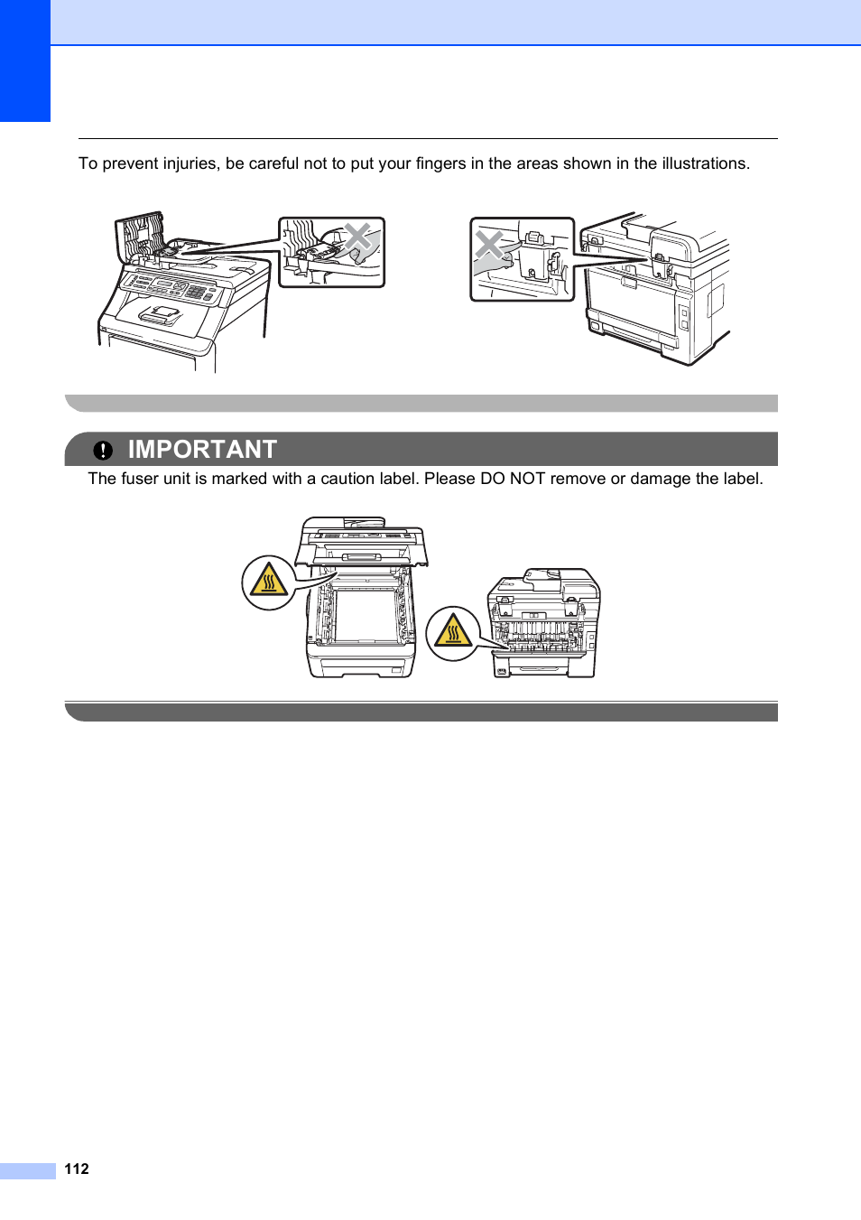 Important | Brother MFC-9120CN User Manual | Page 128 / 264