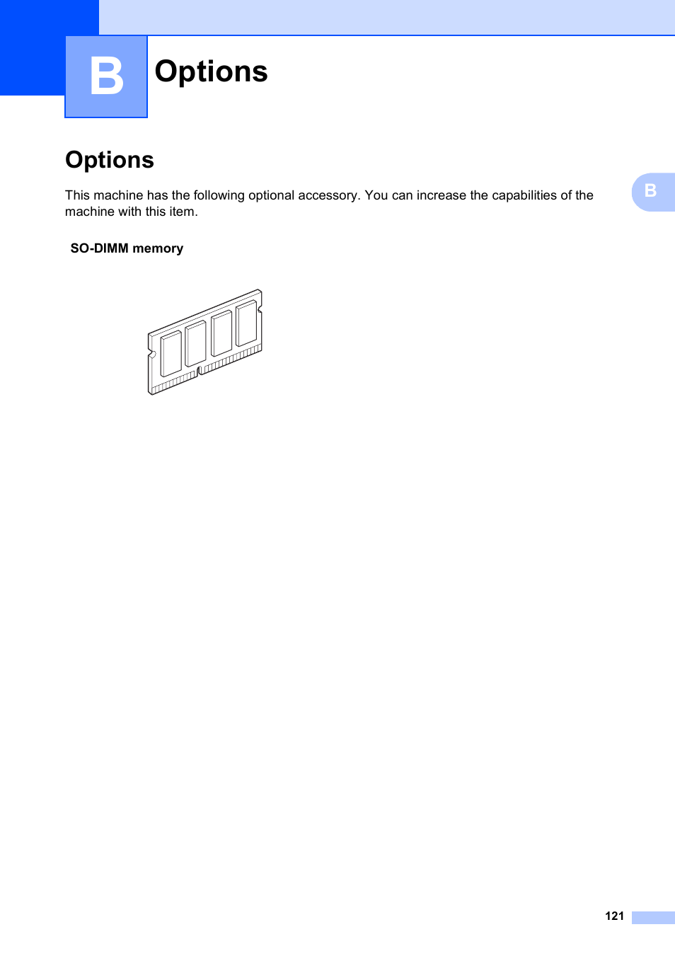 B options, Options | Brother MFC-9120CN User Manual | Page 137 / 264