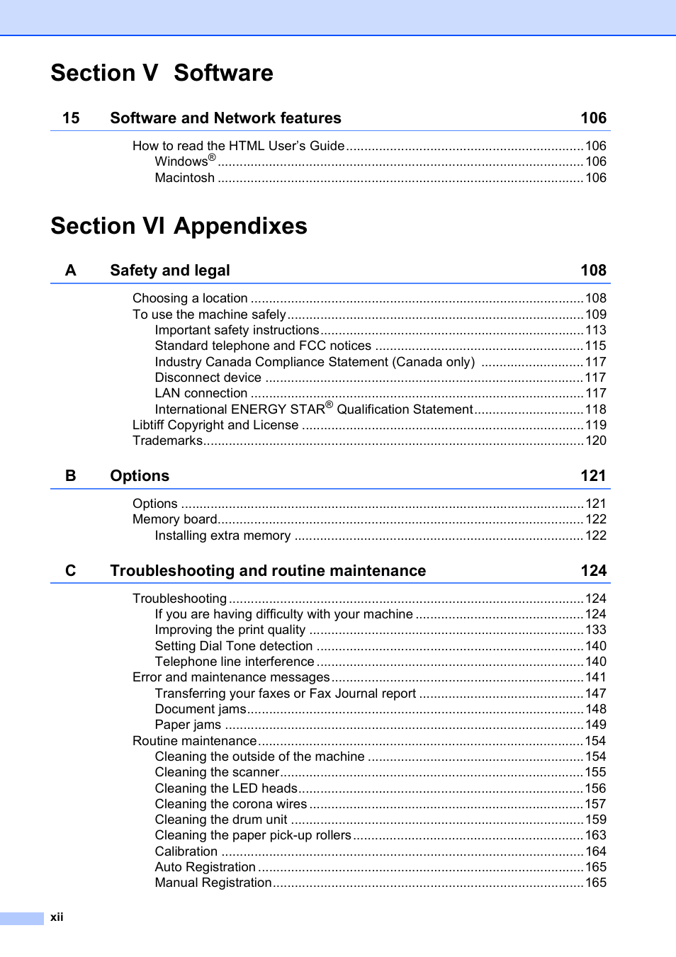 Brother MFC-9120CN User Manual | Page 14 / 264