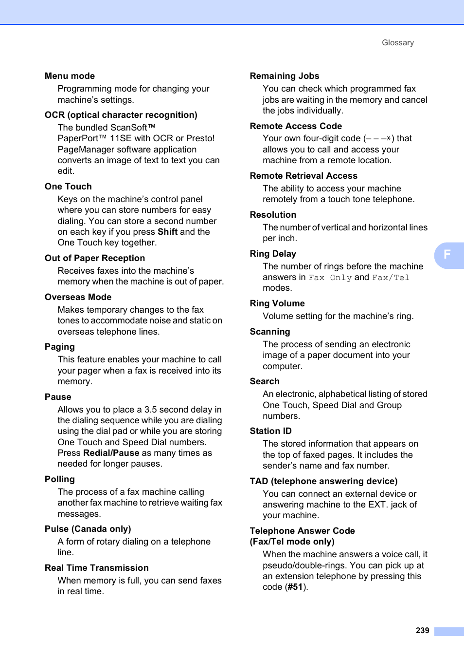 Brother MFC-9120CN User Manual | Page 255 / 264